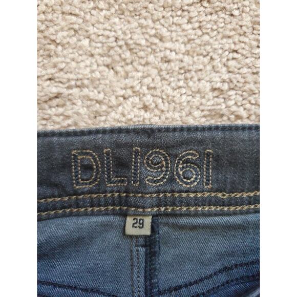 DL1961 Florence Instasculpt Skinny Jeans Dahlia Black Gray Plaid Denim, Size 29 - Picture 2 of 13